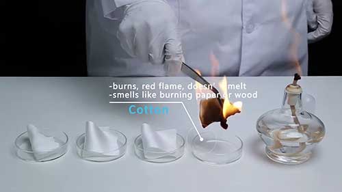 识别织物的燃烧测试