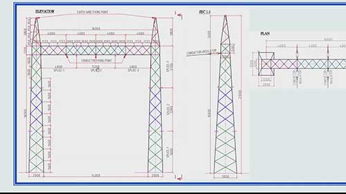 变电站构架结构建模01