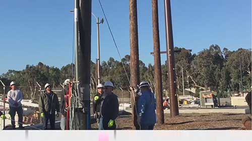 配电杆组装训练