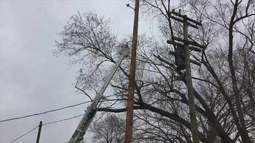 配电杆立杆施工