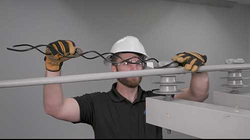 涂层扎带的侧式捆绑