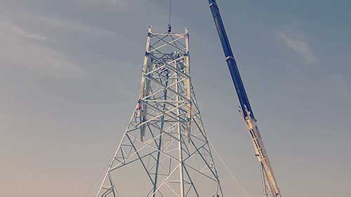 输电线路杆塔组立的施工