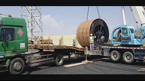 电缆卷筒的卸载