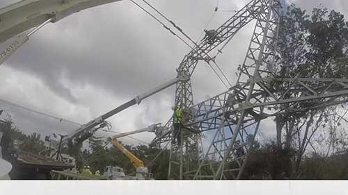 修复230千伏输电塔