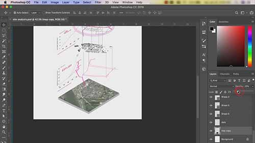 绘制分解式场地分析图