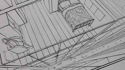 用一点透视法绘制鸟瞰图 2