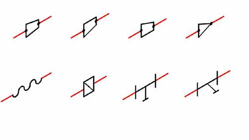 轴测图管道符号