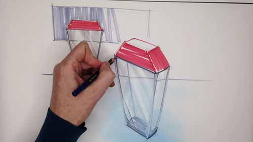 用马克笔呈现玻璃材质