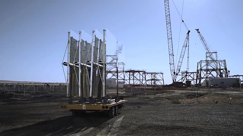 突尼斯沙漠的太阳能电站