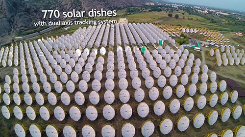 走进蝶式光热电站建设现场