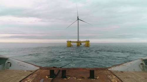 浮动海上风力涡轮机安装
