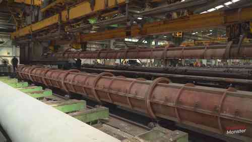 制造高强度混凝土桩的过程