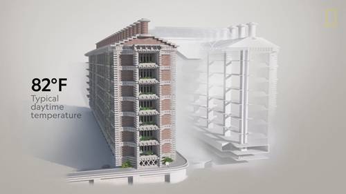 一栋可以自我冷却的建筑