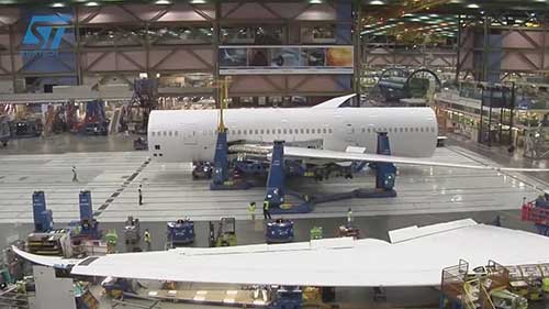 现代波音飞机的制造和组装过程