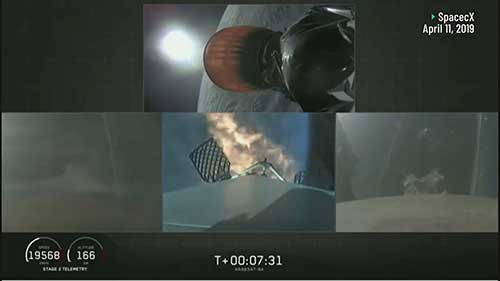 SpaceX公司的猎鹰重型火箭第一次降落所有3个助推器