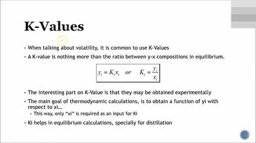 蒸馏与汽液平衡常数