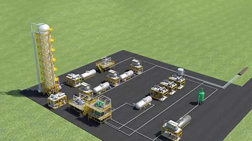 3D化工厂4苯甲酸