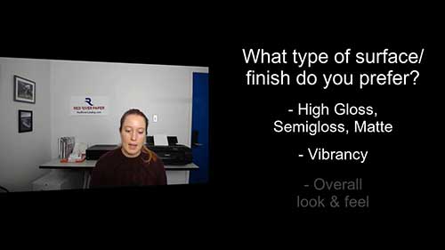 纸张的光泽度比较