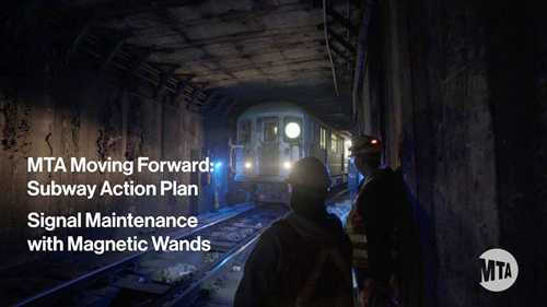 使用磁棒维护地铁信号装置