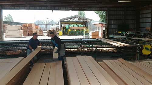 俄勒冈州一家林业公司的木材产品