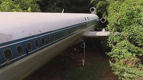 森林中的飞机住宅