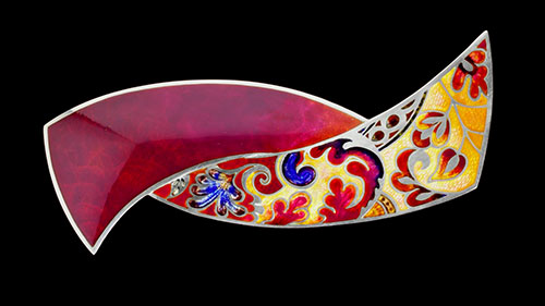 珐琅胸针的制作