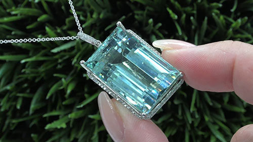 海蓝宝石项链鉴赏