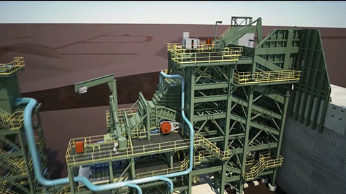 澳洲皮尔巴拉地区的铁矿石加工厂