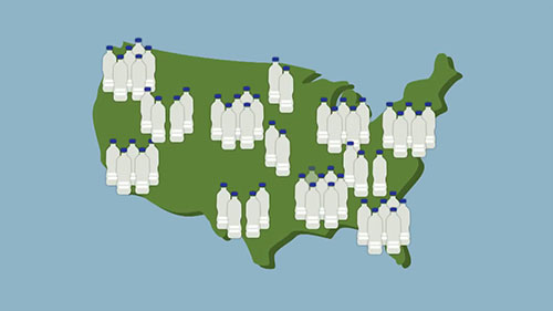 一座大型塑料瓶回收厂