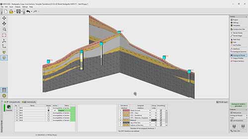 为地质截面创建3D地基模型