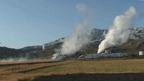 冰岛的Nesjavellir地热发电厂