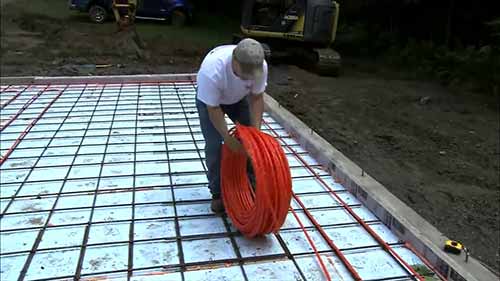 混凝土板的辐射加热系统