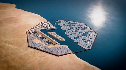 沙特阿拉伯的漂浮城市