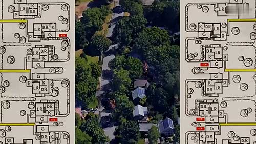 美国郊区的外观