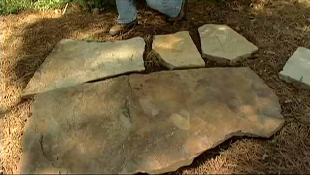 打造园林石板路