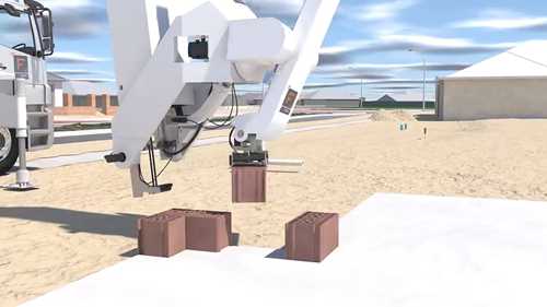 数字化施工助手：Hadrian X砌砖机器人