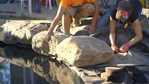 打造锦鲤池 18 盖顶石