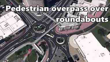 环岛人行天桥设计