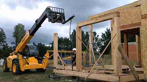 木构架组装房施工