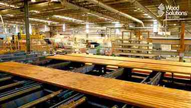 平行木片胶合木的制造