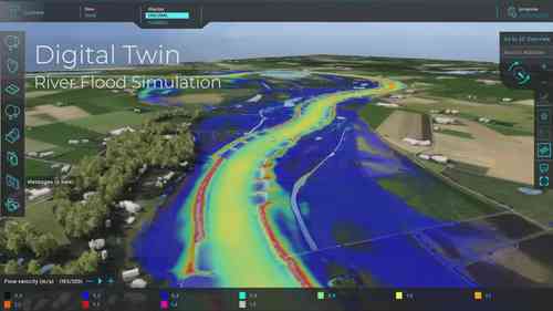 数字孪生技术模拟洪水影响