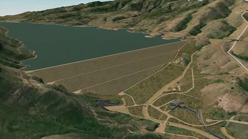 烟囱空心水库一年建设进度