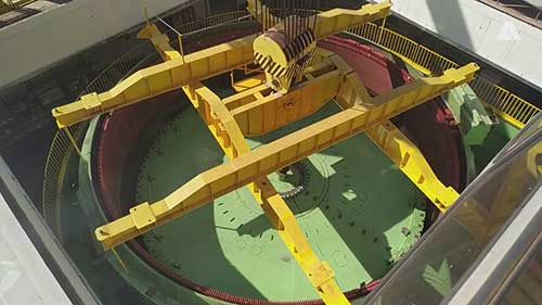 水电站发电机定子更换