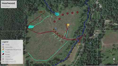 梯田中的集水沟渠