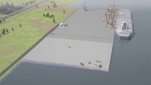 港口板桩的铺设