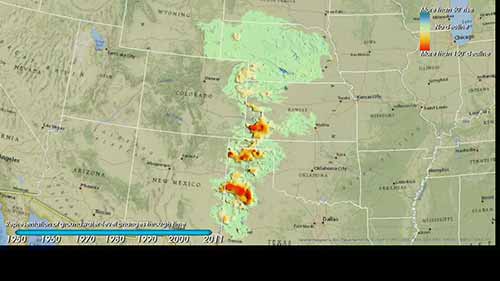 美国大平原地区含水层水位变化