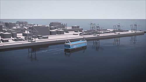 全球首个自动驾驶零排放集装箱船