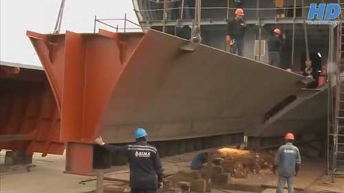 现代巨型船的建造