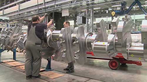 大型船舶主机的生产