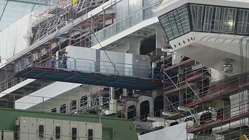 皇家加勒比号的住舱生产及舾装